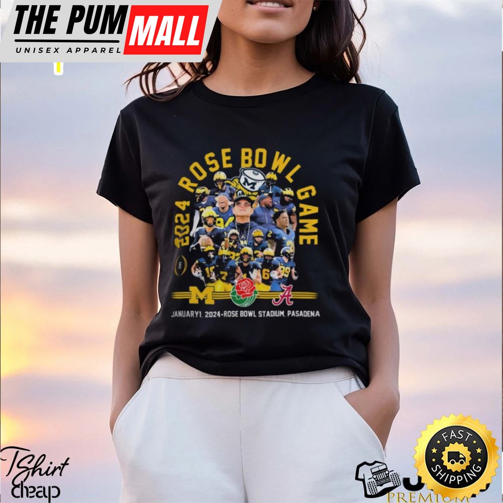 Official 2025 Rose Bowl Game Michigan Wolverines Football Team Shirt