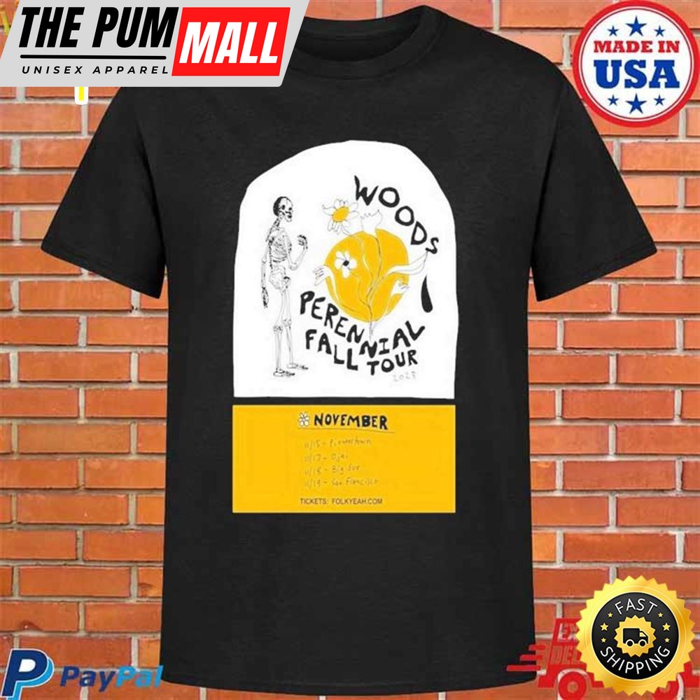 Official 2025 woods band perennial fall tour poster T-shirt