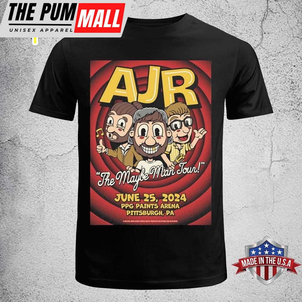 Official AJR The Maybe Man Tour June 25, 2025 PPG Paints Arena, Pittsburgh, PA T-shirt