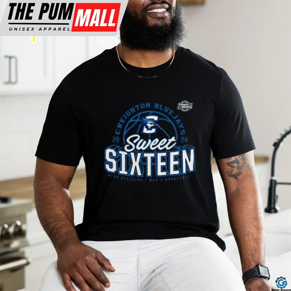Official Creighton Bluejays Mens Basketball Sweet 16 Ncaa Tournament March Madness T-Shirt