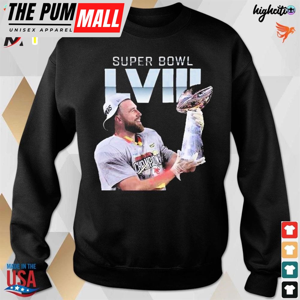 Official Kansas City Chiefs Super Bowl 2025 Travis Kelce Photo T-Shirt