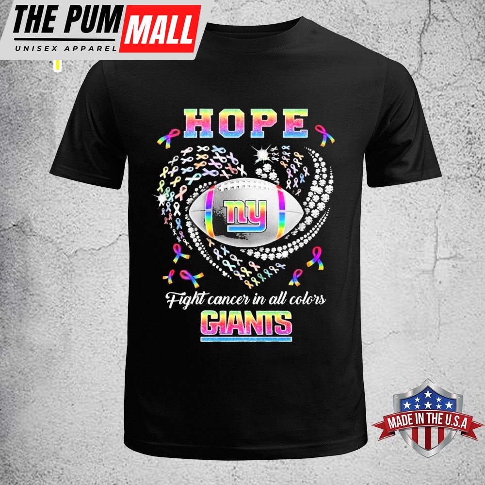 Official NFL Hope Fight Cancer In All New York Giants Pride Month 2025 Unisex T-Shirt