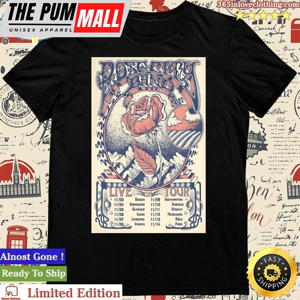 Official Rose City Band Live Tour 2025 November Poster Shirt