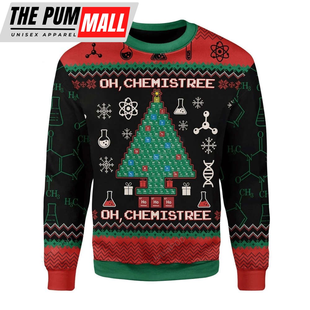 Oh, Chemist Tree Science Ugly Christmas 3D Sweater, For Men Women
