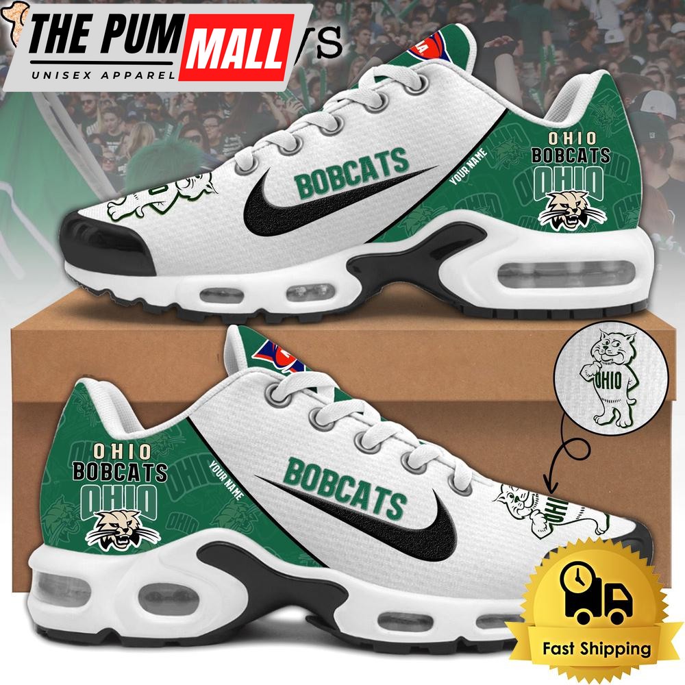 Ohio Bobcats Football Mascot Symbol Custom Air Max Plus Shoes