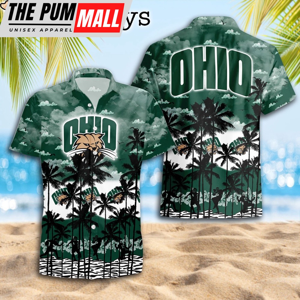 Ohio Bobcats Palms Tree Hawaiian Shirt