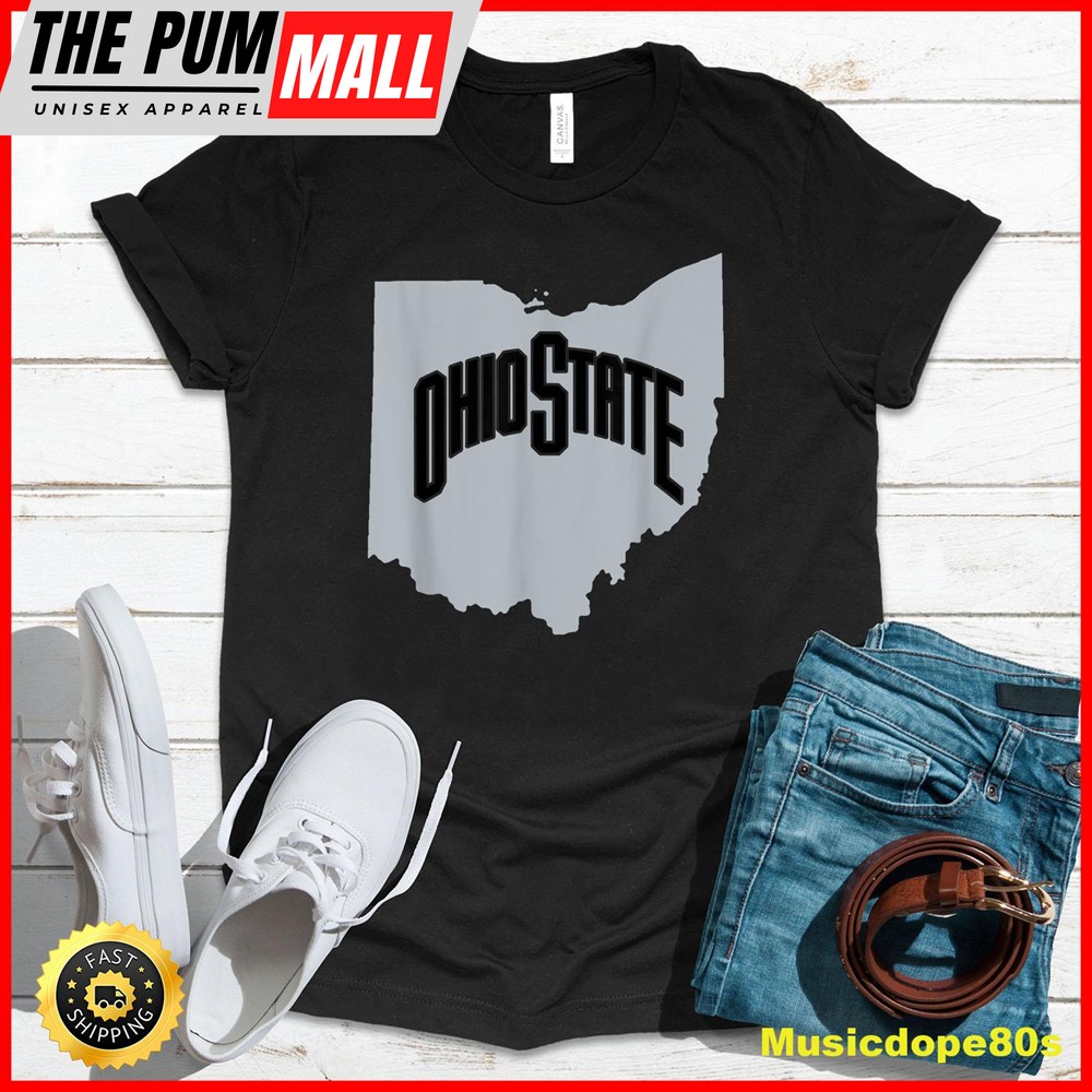 Ohio Map OH Home Shape United States Vintage Grunge T-Shirt