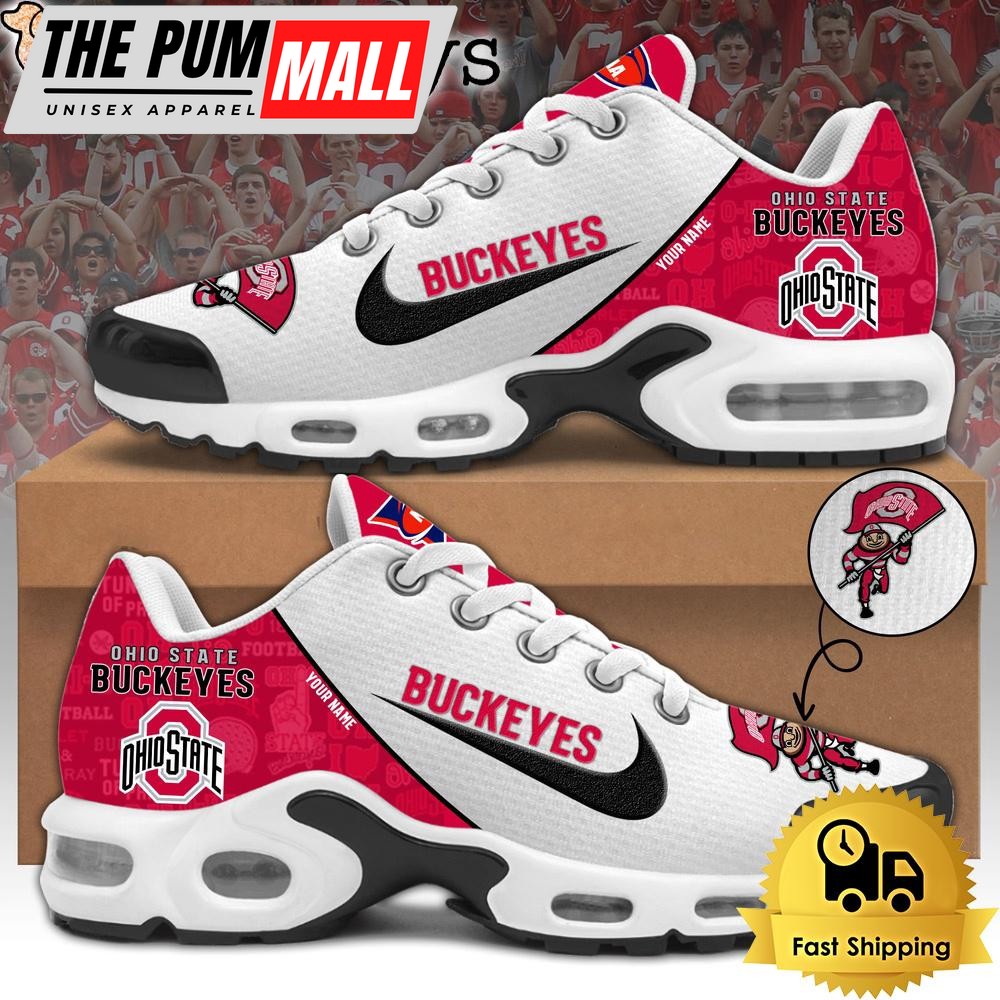 Ohio State Buckeyes Football Mascot Symbol Custom Air Max Plus Shoes