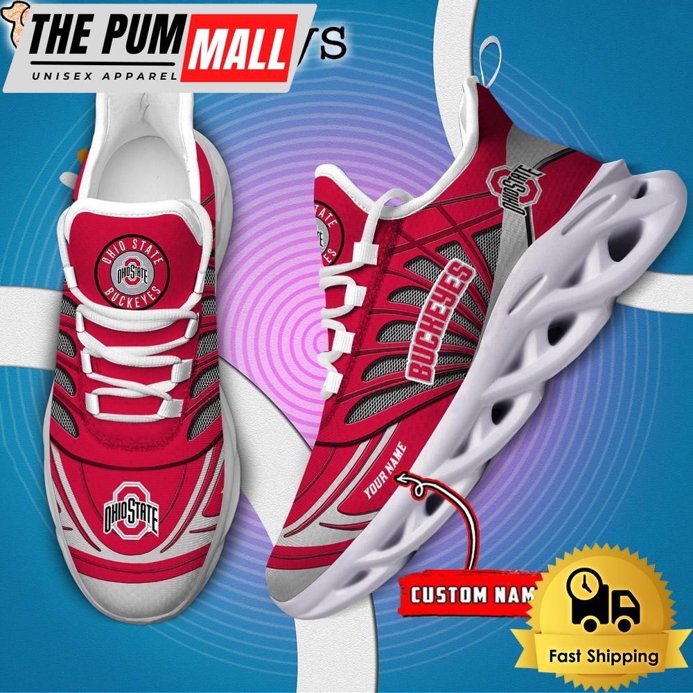 Ohio State Buckeyes NCAA Custom Max Soul Shoes Sneaker