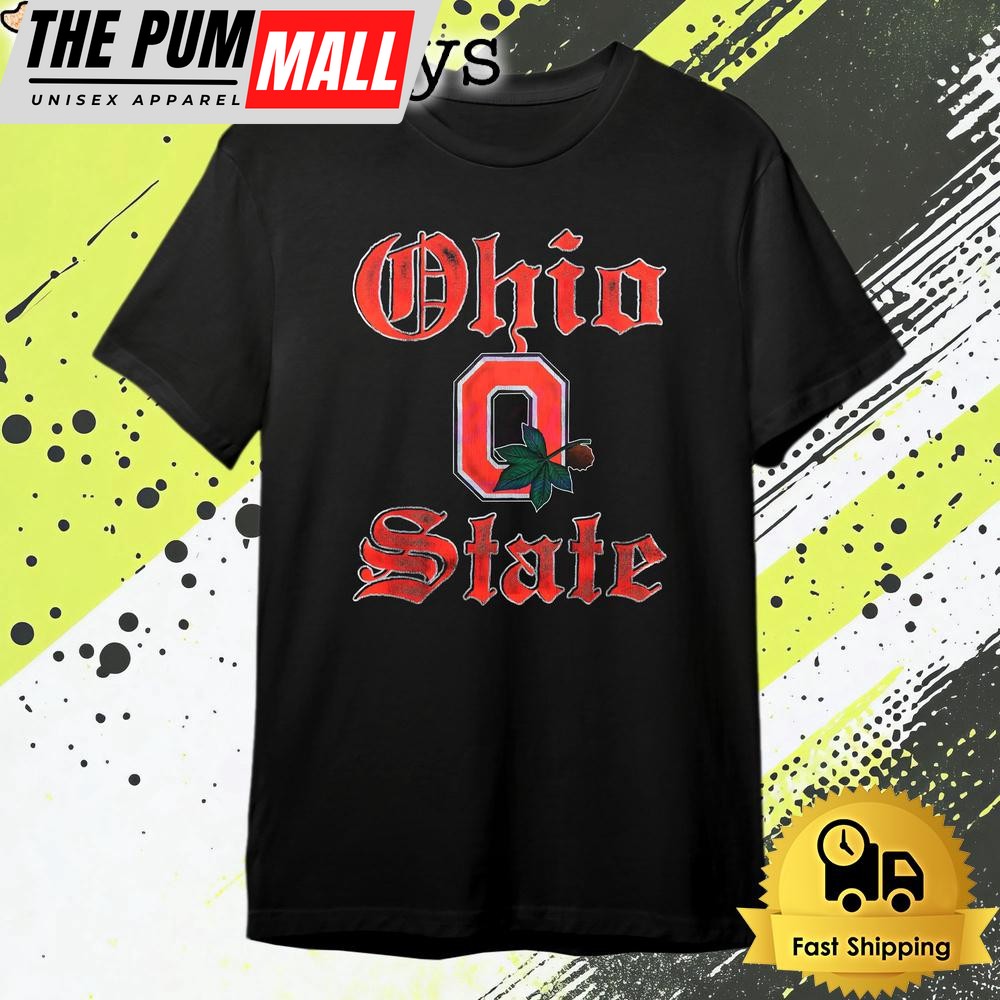 Ohio State Football Logo Leaf T Shirt