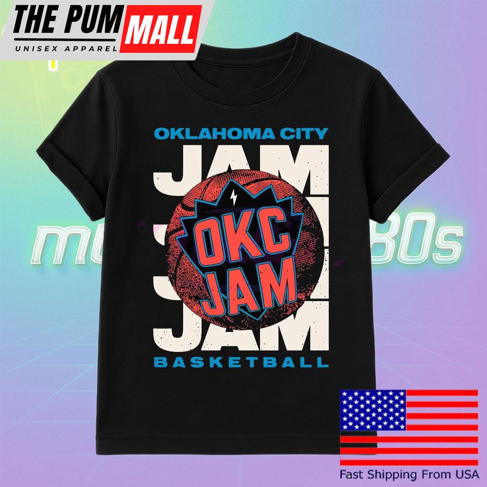 Okc Jam Retro Oklahoma City Basketball Hoop T Shirt