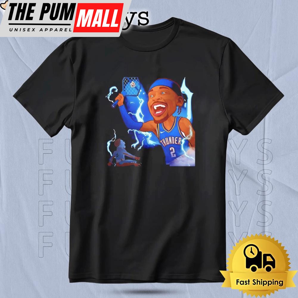 Okc Thunder Shai Gilgeous Alexander Funny Caricature T Shirt