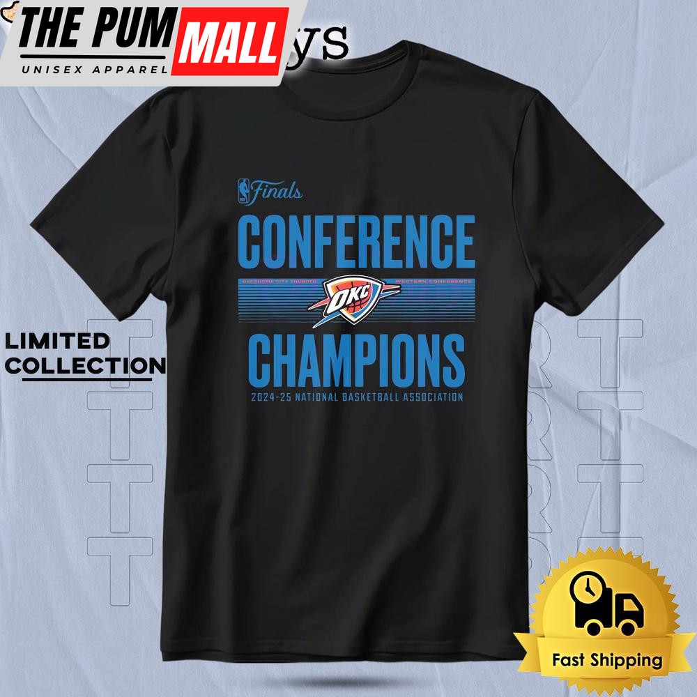 Oklahoma City Thunder 2025 Nba Western Conference Champions Finals T Shirt