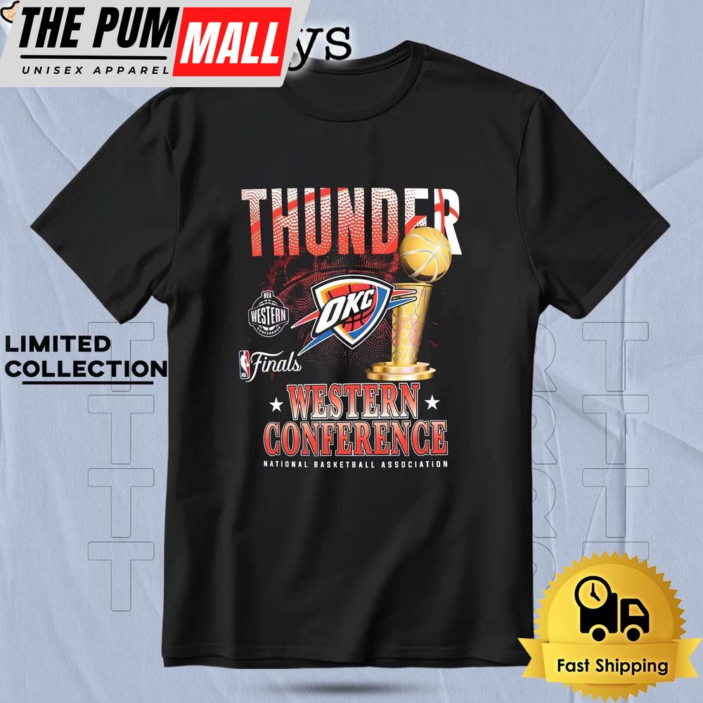 Oklahoma City Thunder 2025 Western Conference Champions Nba Finals Trophy T Shirt