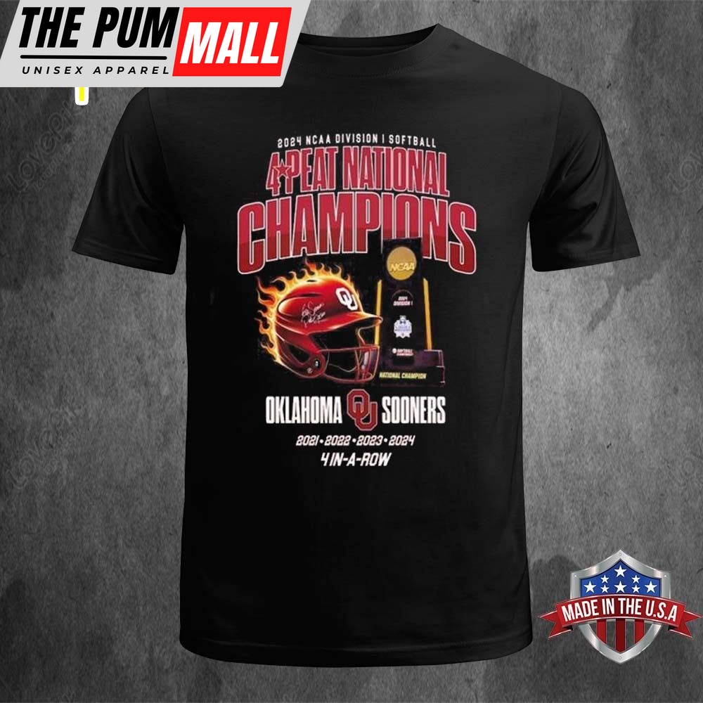 Oklahoma Sooners 4-Peat National Champions 2025-2025-2025-2025 T-shirt