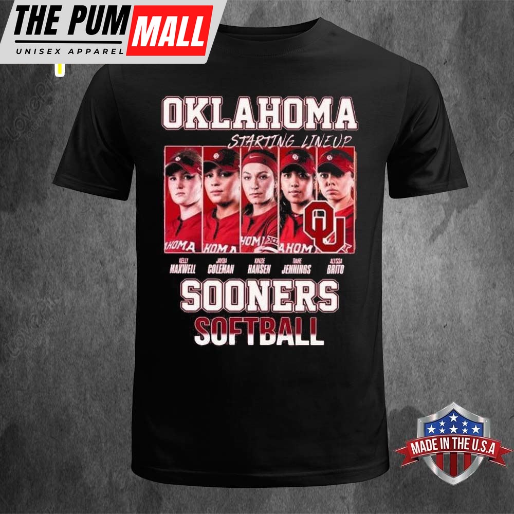 Oklahoma Sooners Starting Lineup Softball 2025 Unisex T-shirt