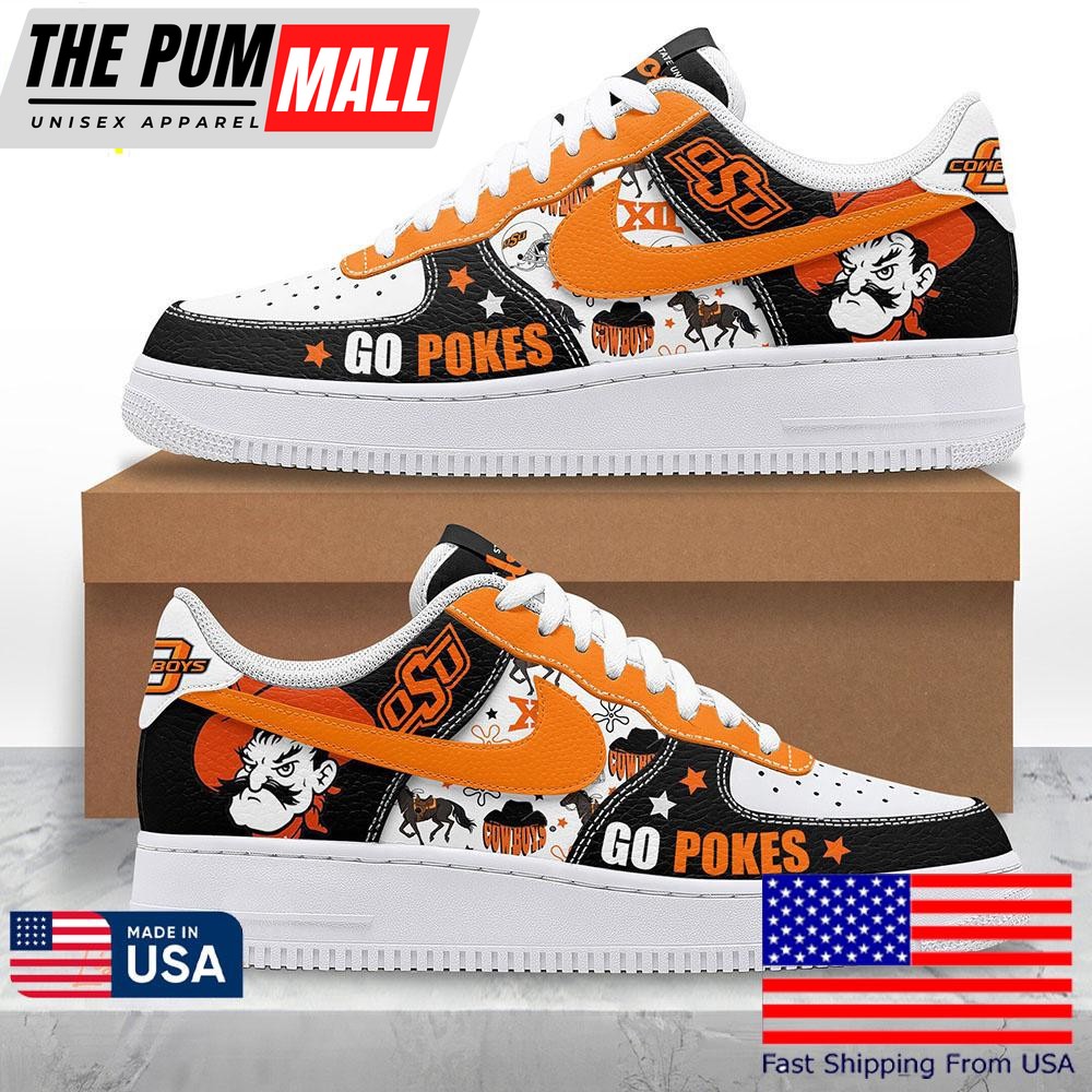 Oklahoma State Cowboys Go Pokes Air Force 1 Shoes