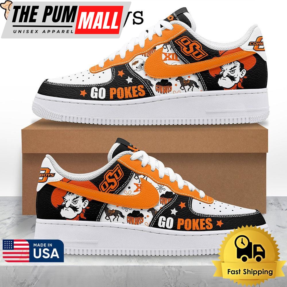 Oklahoma State Cowboys Go Pokes Air Force 1 Shoes
