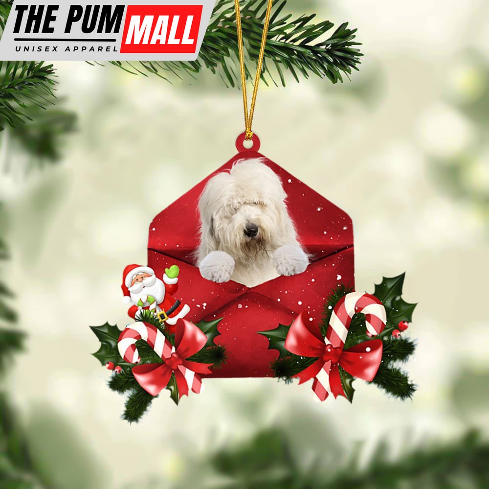 Old English Sheepdog Christmas Letter Ornament – Car Ornament – Gifts For Pet Owners Limited Edition