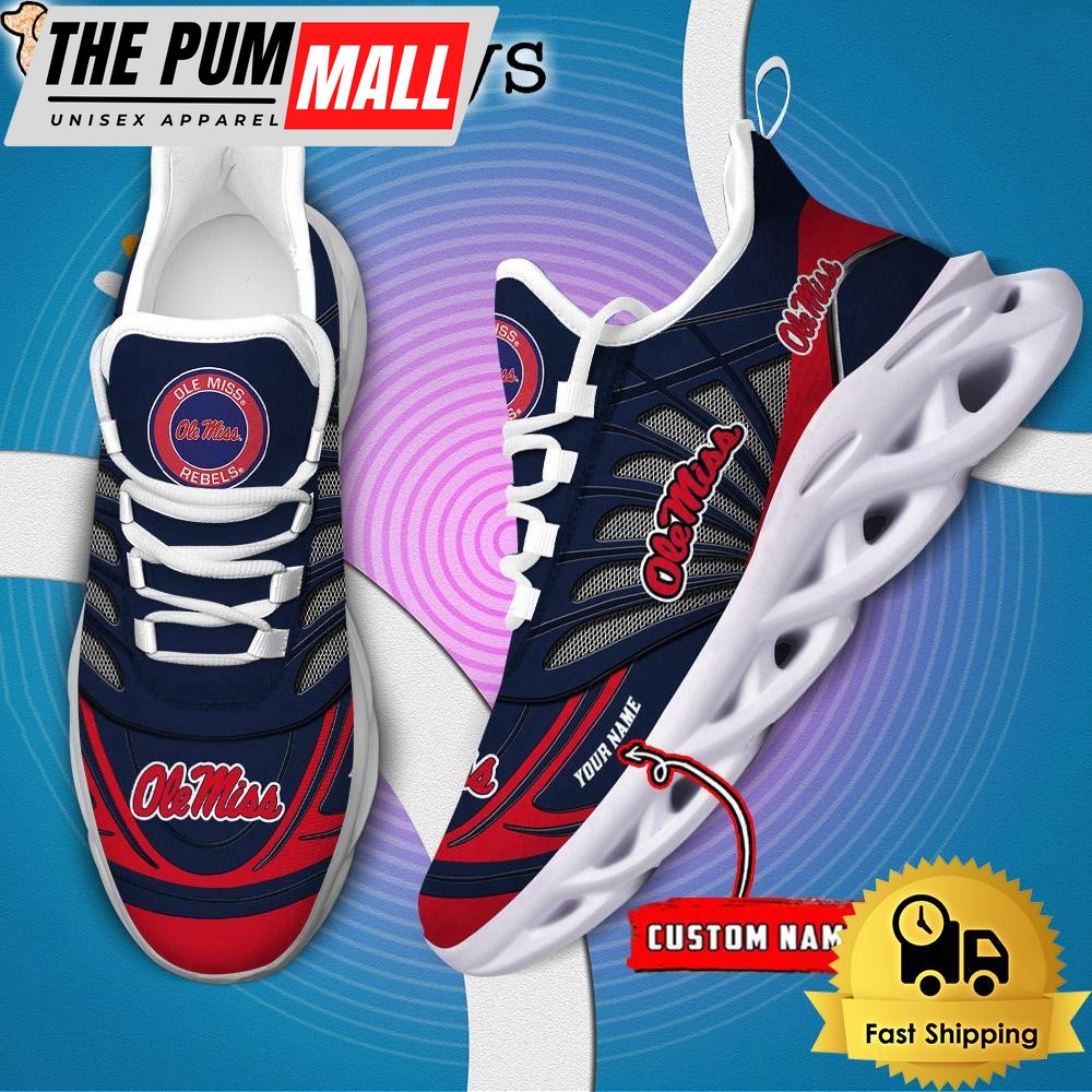 Ole Miss Rebels NCAA Custom Max Soul Shoes Sneaker