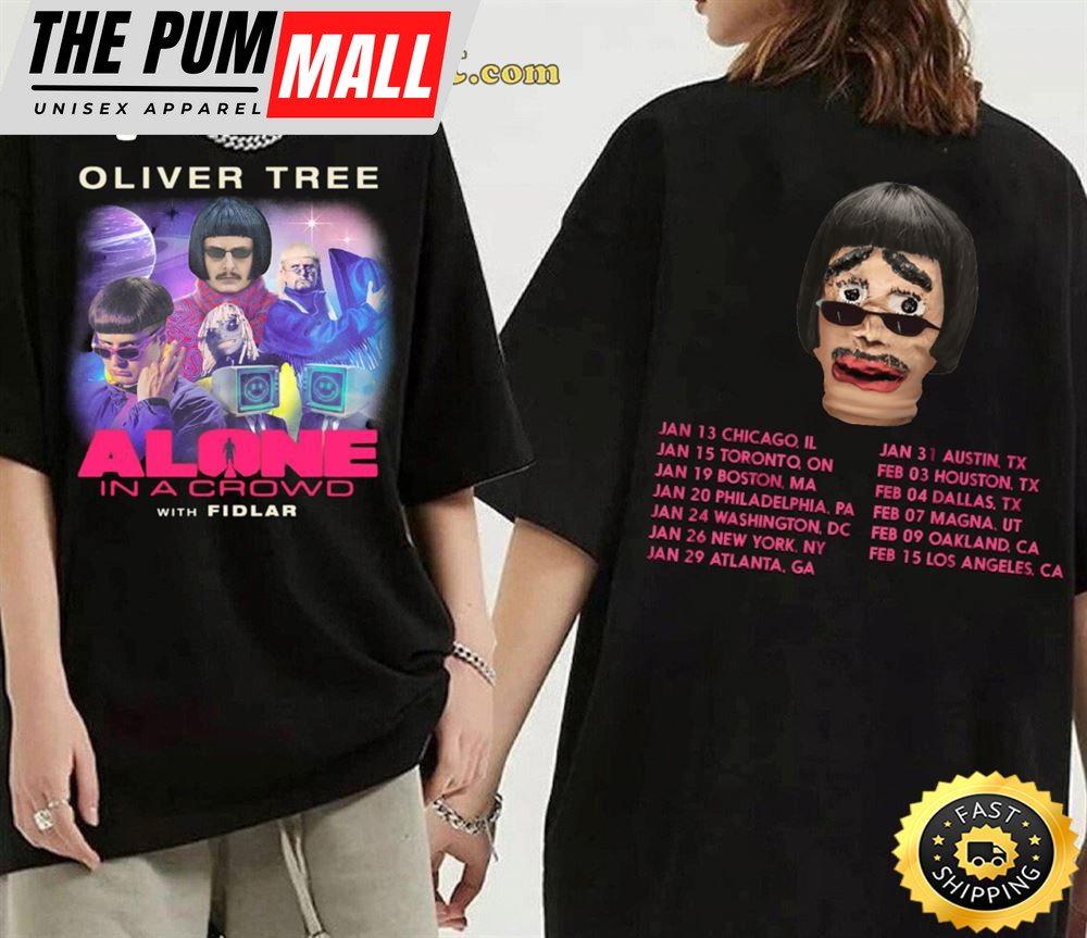 Oliver Tree Tour 2024 Alone In A Crowd Concert T-Shirt