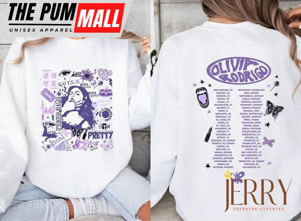 Olivia Rodrigo Guts World Tour 2024 Dates Shirt