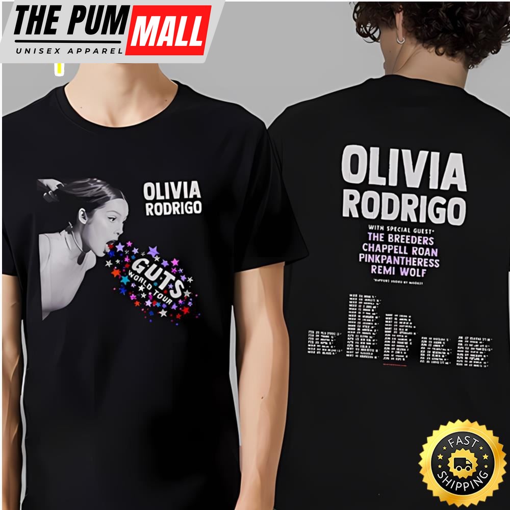 Olivia Rodrigo Guts World Tour 2024 Gift For Fans Two Sides Print…