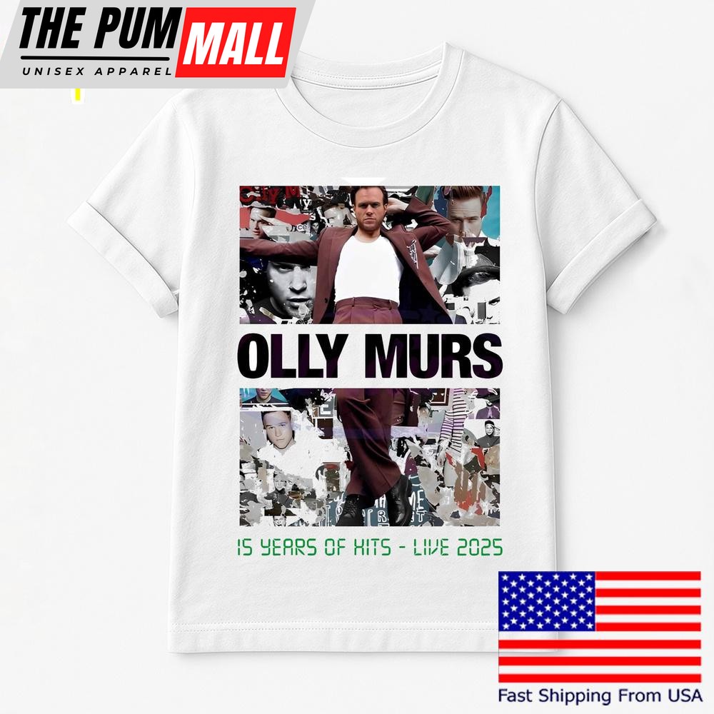 Olly Murs 15 Years Of Hits Live 2025 Collage T Shirt