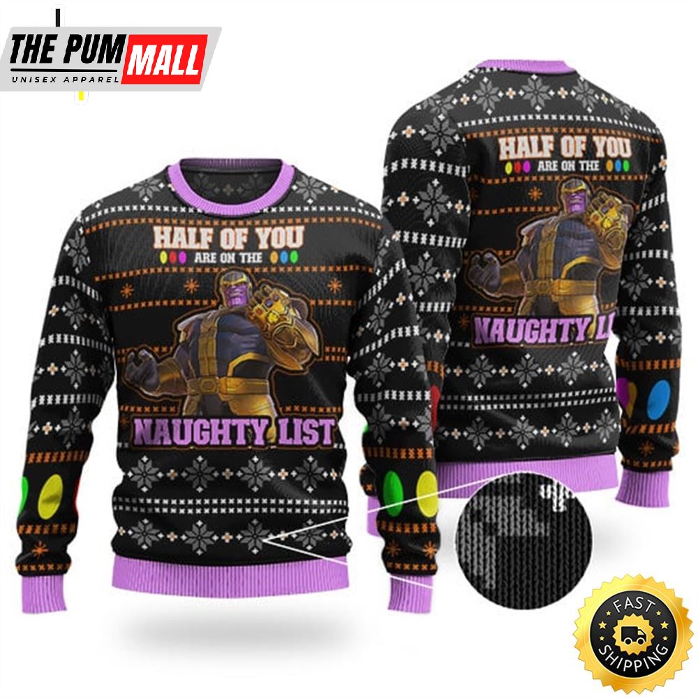 On The Naughty List Thanos Xmas Sweater