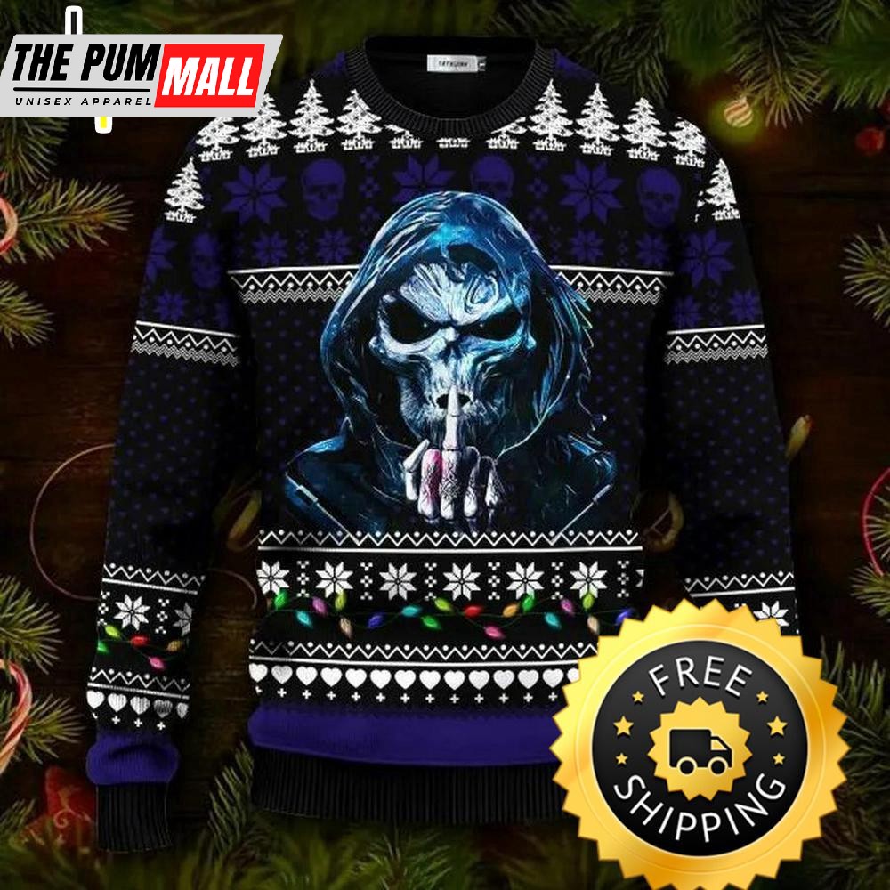 One Day I’m Gonna Just Say Skull Ugly Christmas Sweater, Skull Ugly Sweater