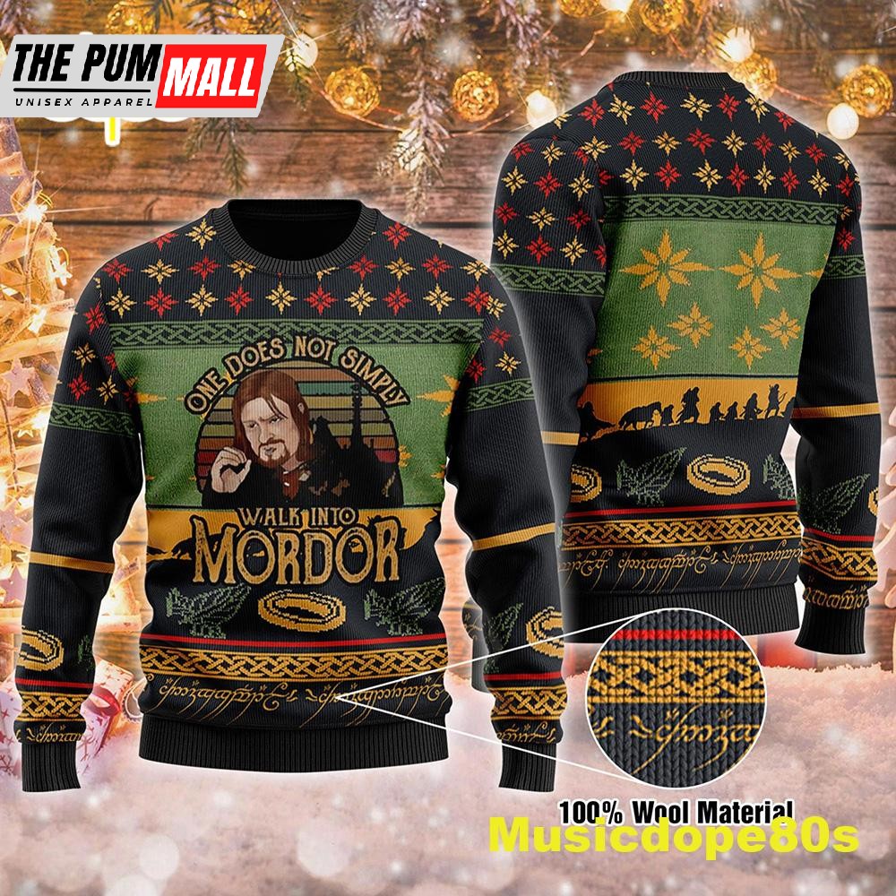 One Does Not Simply Walk Into Mordor Ugly Christmas Halloween 2025 Sweater
