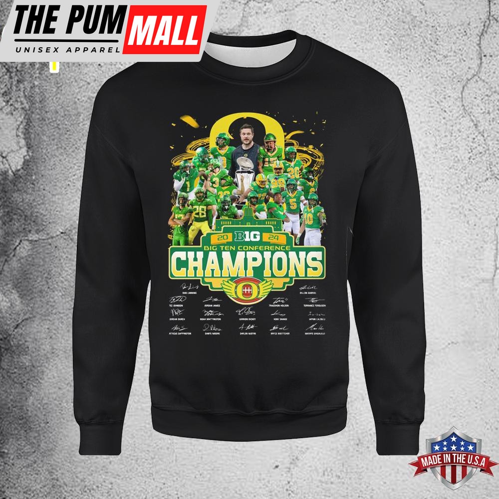 Oregon Ducks Big 10 Conference Champions Fan Celebrating 2024 Sweatshirt