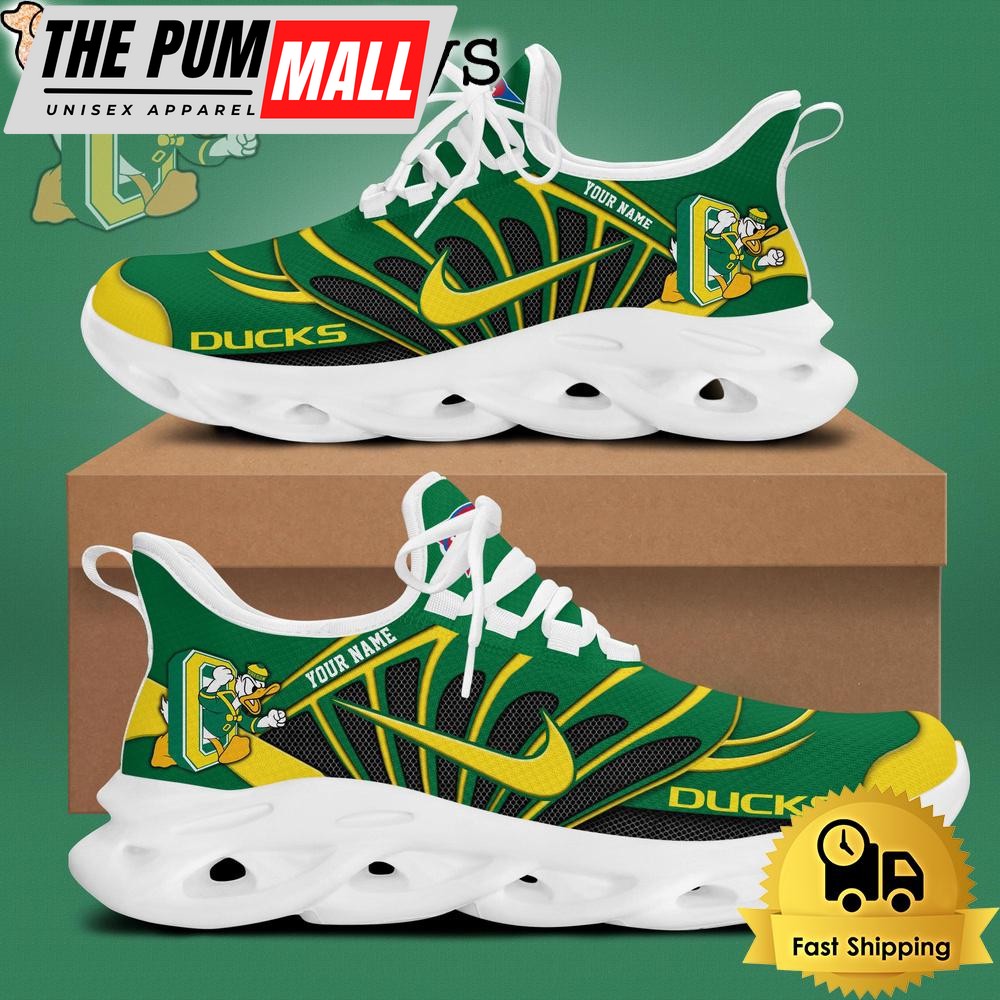 Oregon Ducks Mascot Logo Custom Max Soul Shoes
