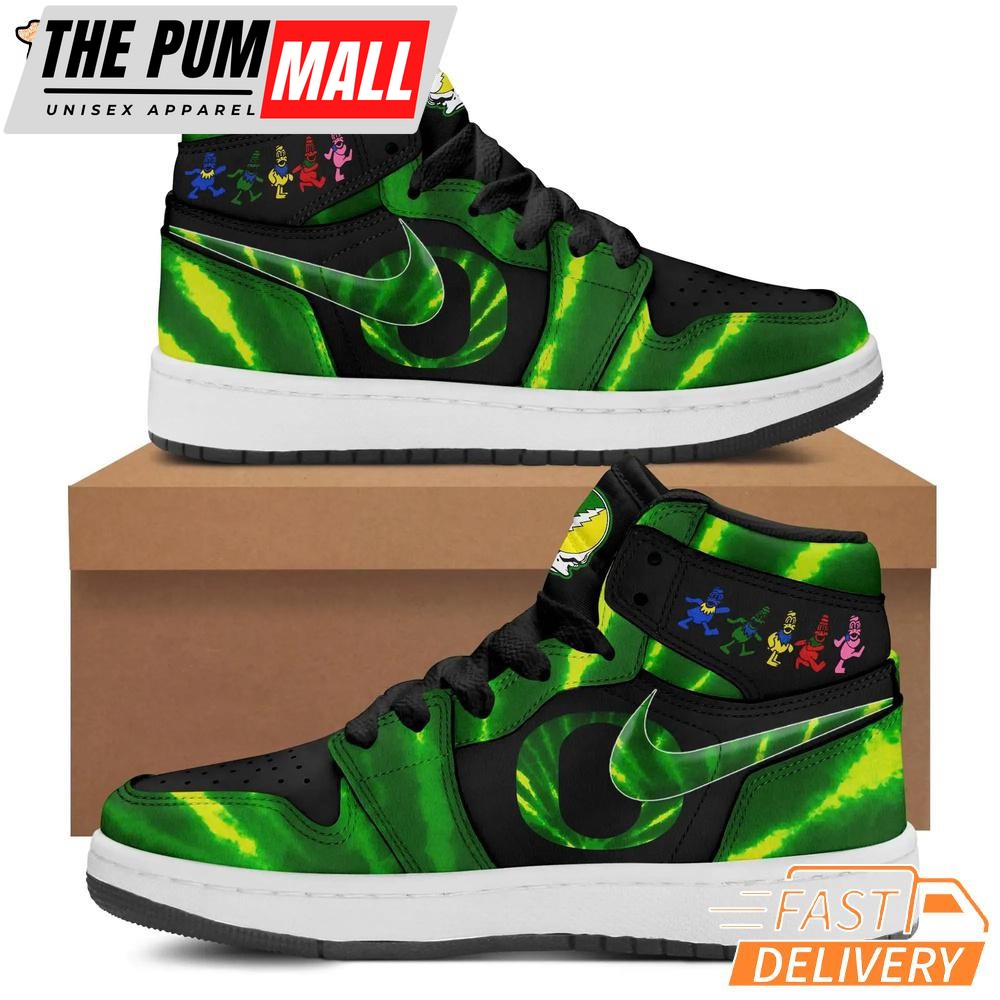 Oregon Ducks Tie-Dye Grateful Ducks 2025-2026 Air Jd 1 Shoes Sneaker