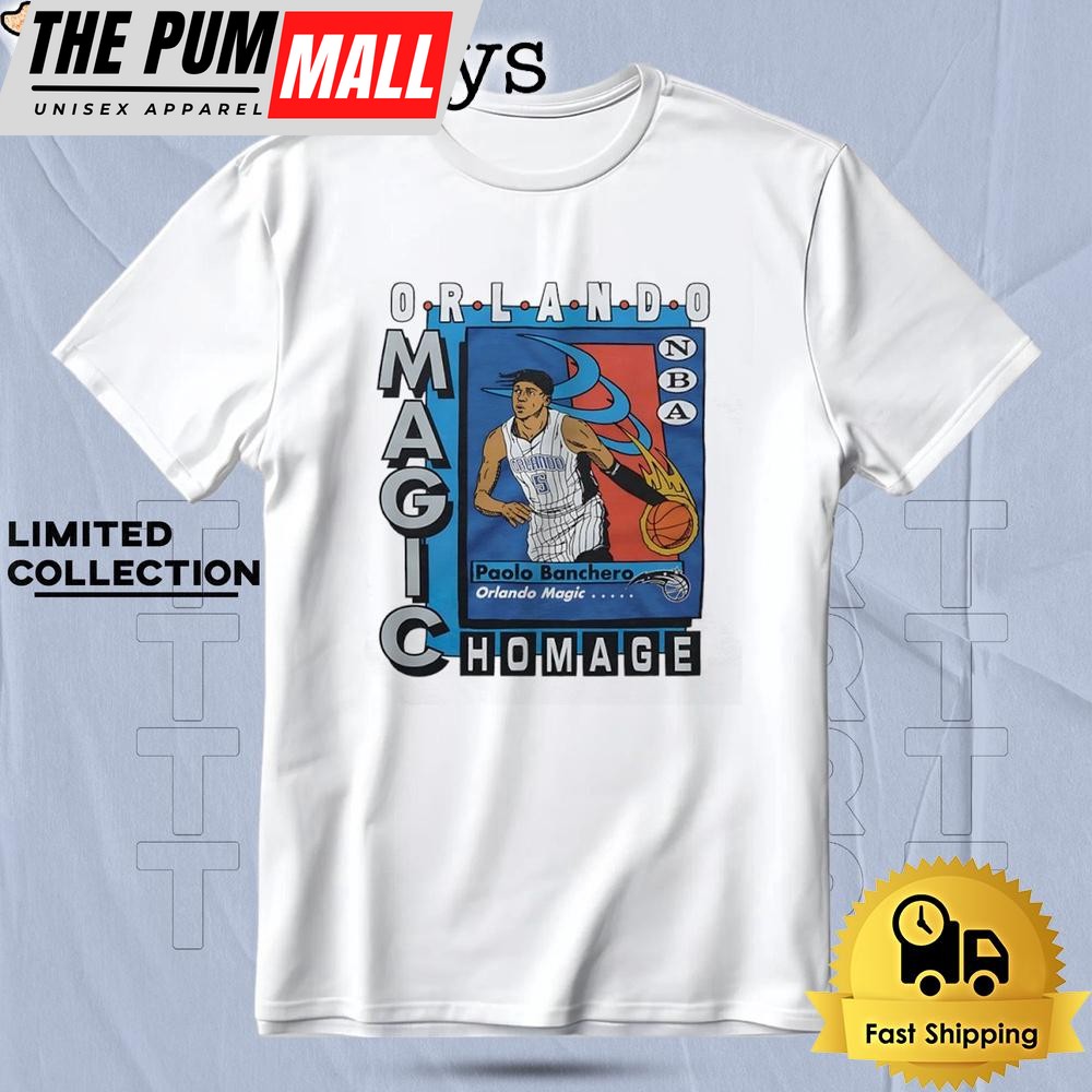 Orlando Magic Paolo Banchero Nba Trading Card Caricature T Shirt