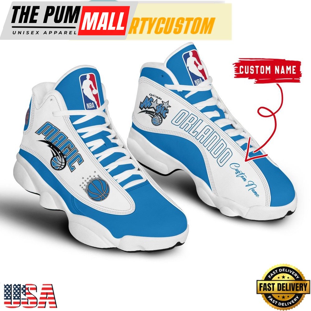 Orlando Magic Retro Design Custom Name 2024 Air Jd 13 Shoes Running Sneakers For Womens
