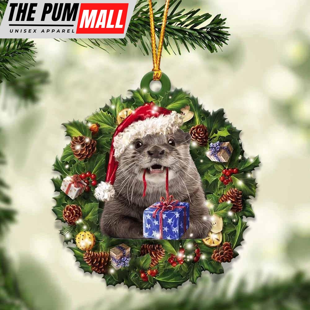 Otters And Christmas Ornament – Acrylic Otters Ornament – Gifts For Animals Lovers Limited Edition