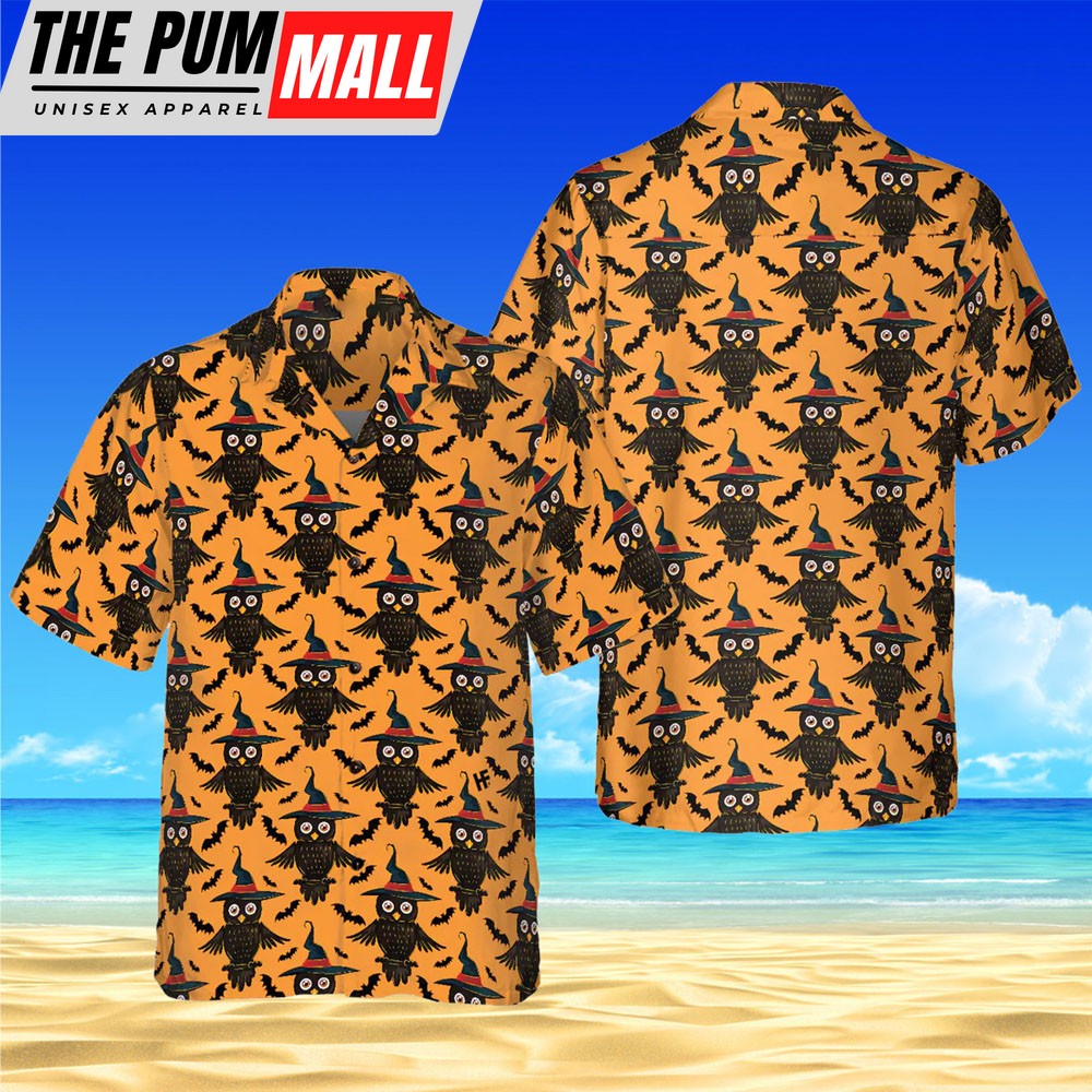 Owl Halloween Pattern Halloween Hawaiian