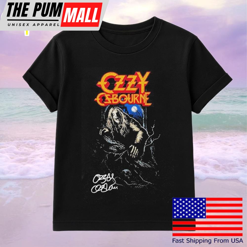 Ozzy Osbourne Bark At The Moon Vintage Album Signature T-Shirt