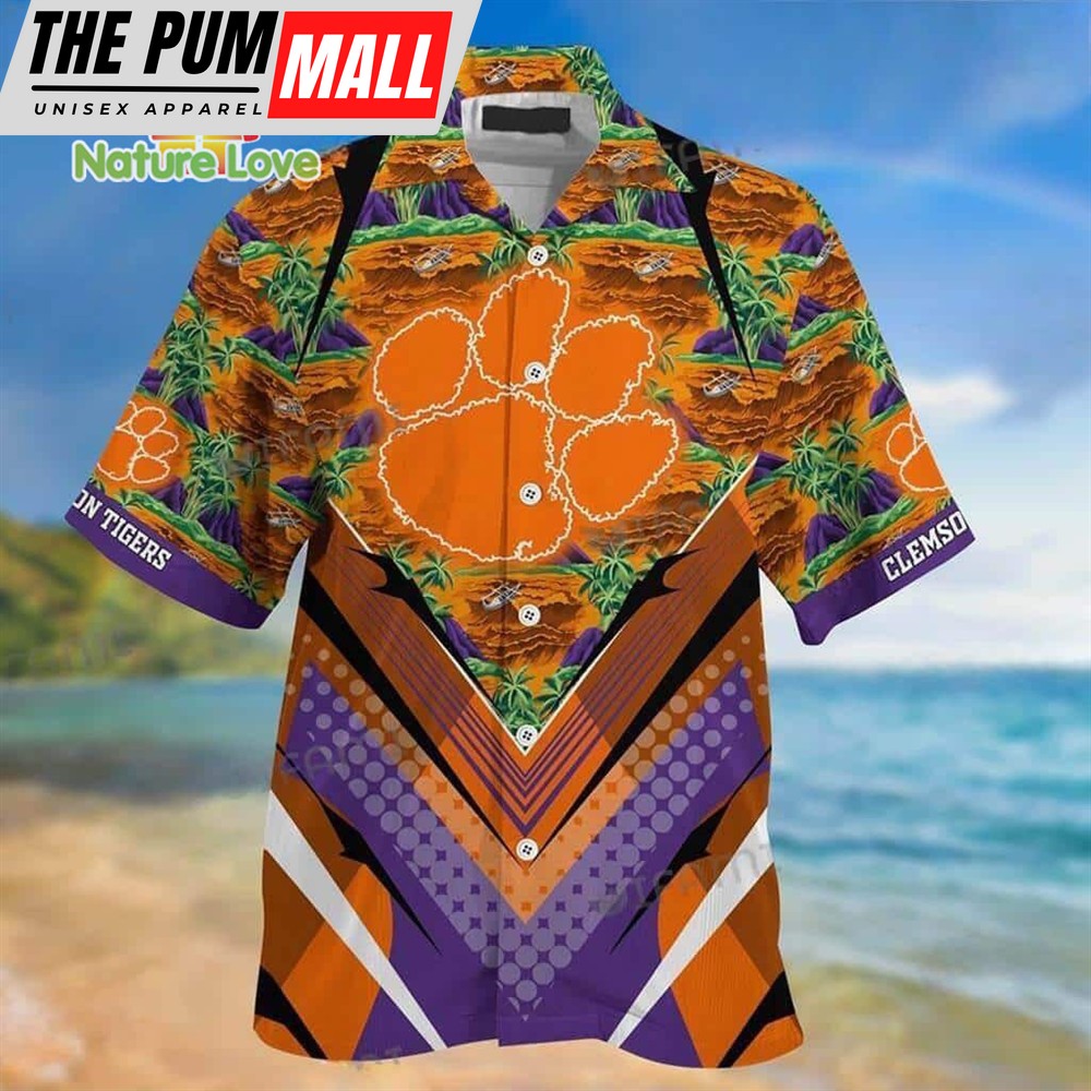 Palm Island Clemson Tigers Hawaiian Shirt Aloha NCAA Gift For Fans