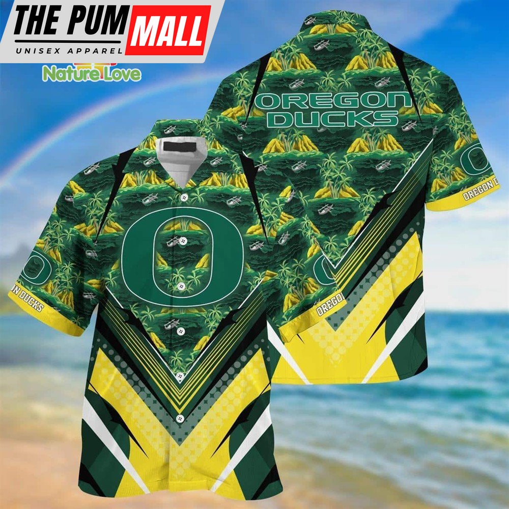 Palm Island Oregon Ducks Hawaiian Shirt NCAA Gift For Fans