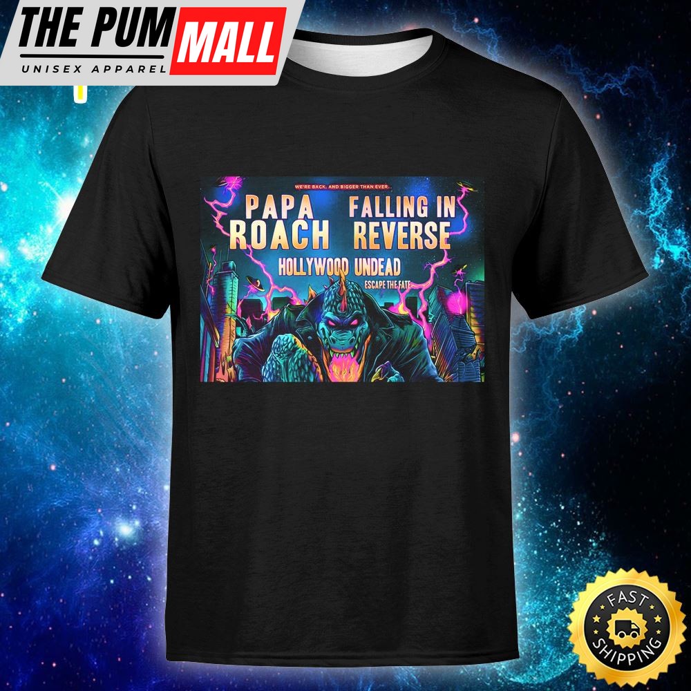 Papa Roach And Falling In Reverse Announce Second Leg Of Rockzilla Tour 2025 Unisex T-Shirt