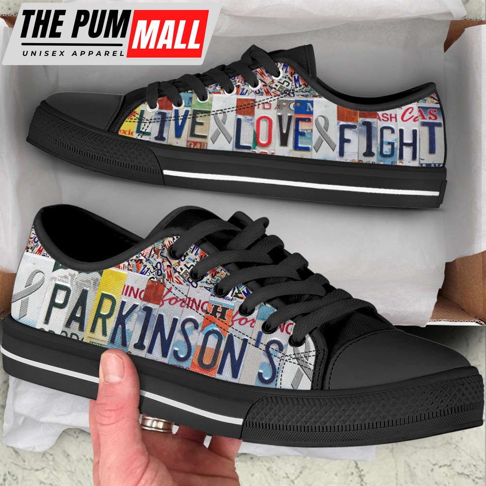 parkinsons-shoes-live-love-fight-license-plates-low-top-shoes-best-gift-for-m-nonjhlby Parkinson’s Shoes Live Love Fight License Plates Low Top Shoes – Best Gift For Men And Women – Cancer Awareness Shoes Malalan