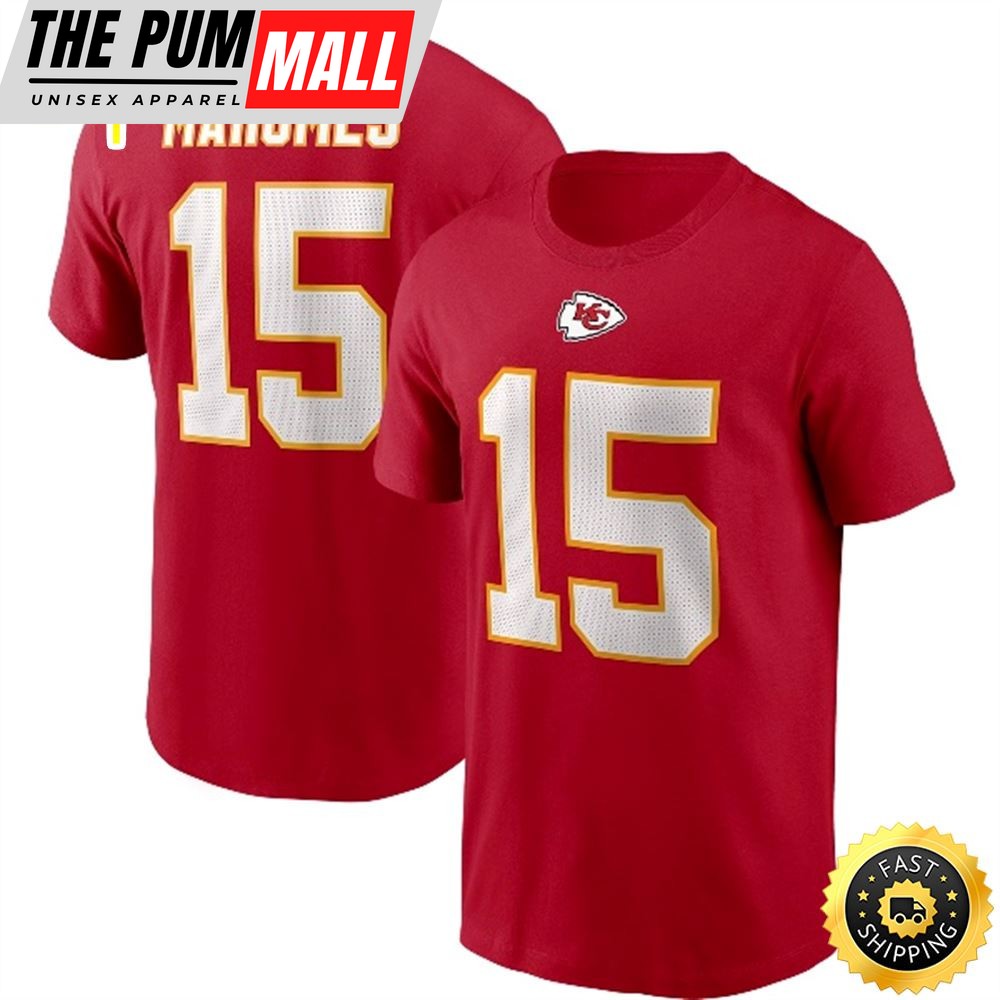 Patrick Mahomes Kansas City Chiefs Name & Number Red T-shirt