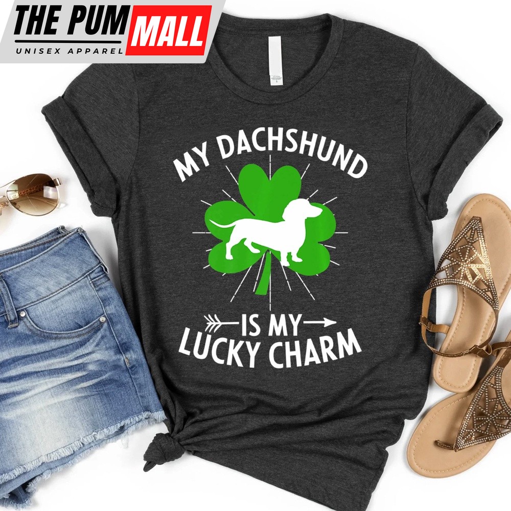 Patrick’s Day T-Shirt, Wiener Dog My Dachshund Is My Lucky Charm T-Shirt, St. Patrick’s Day Dog Shirt, Funny Wiener Lover Shirt