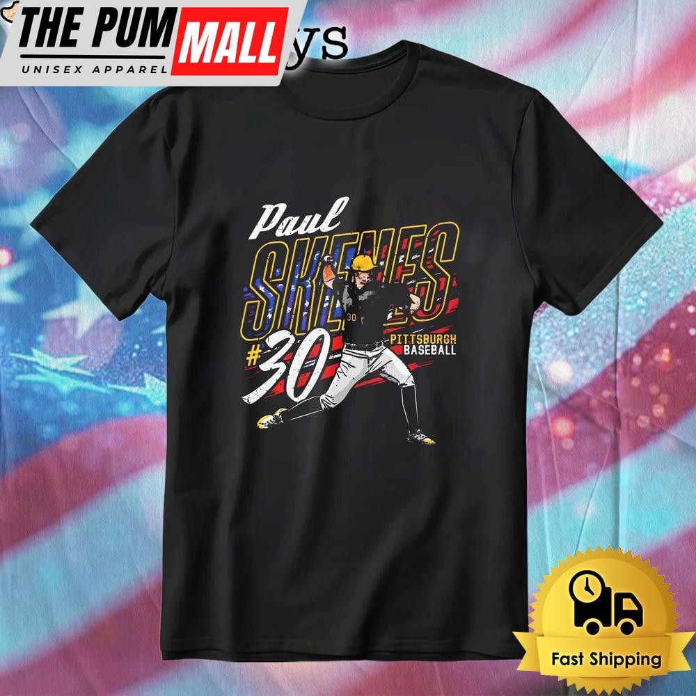 Paul Skenes Pittsburgh Baseball Usa Flag Patriotic T-Shirt