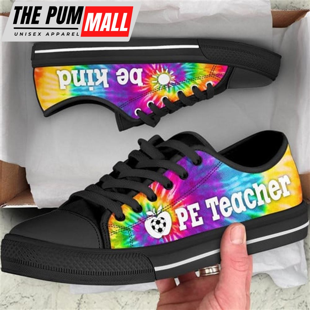 PE Teacher Bekind Tie Dye Canvas Low Top Shoes – Low Top Shoes Mens, Women