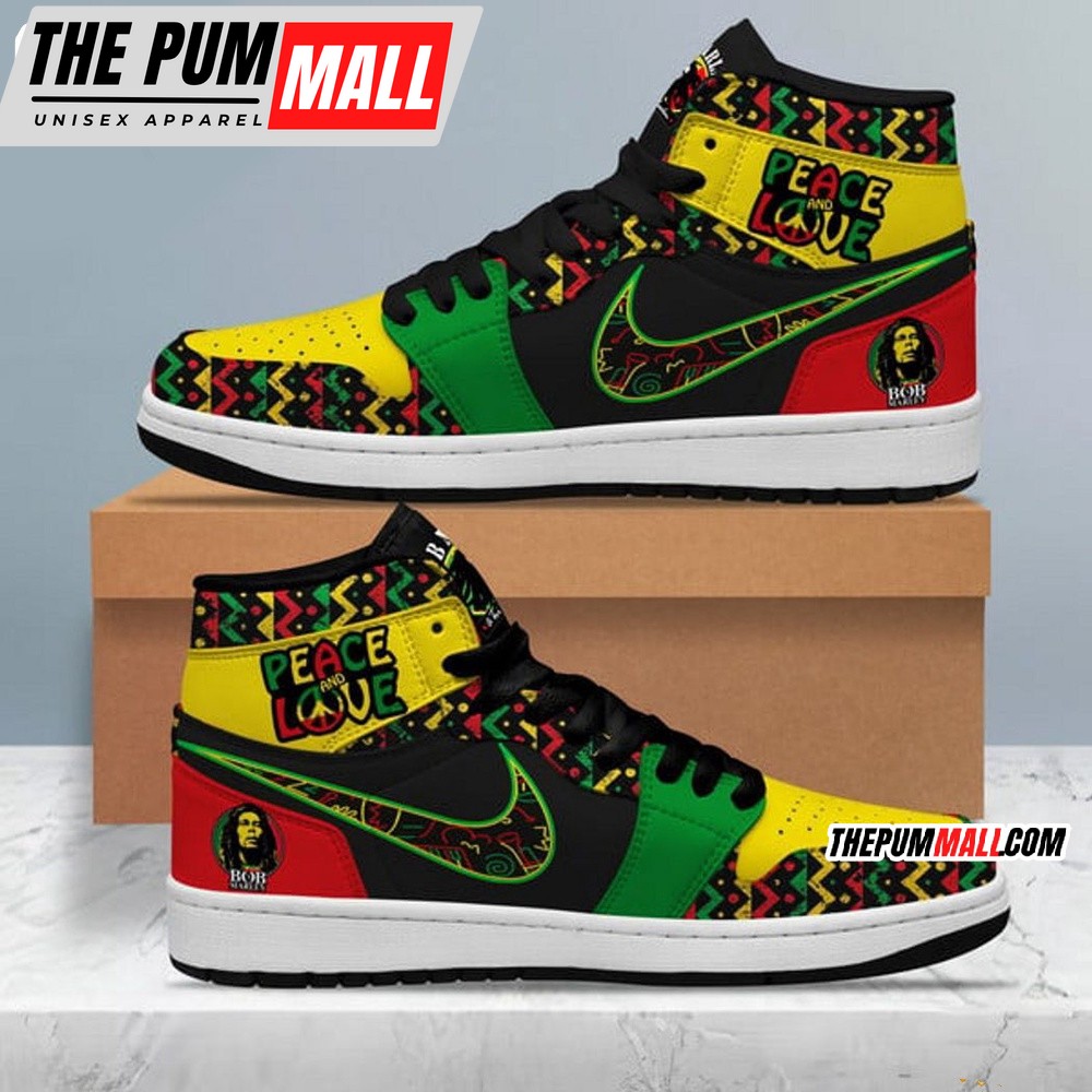 Peace And Love Bob Marley Air Jd 1 Shoes