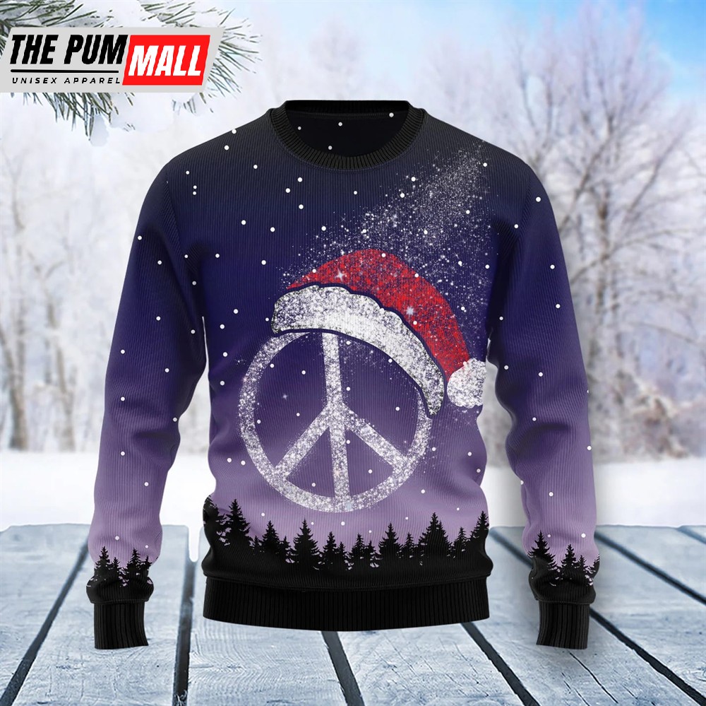 Peace Hippie Ugly Christmas Sweater