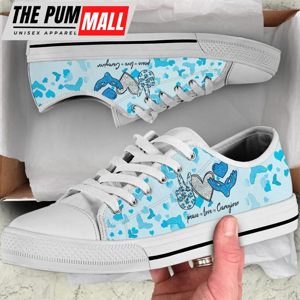 Peace Love Caregiver Low Top Shoes – Low Top Shoes Mens, Women